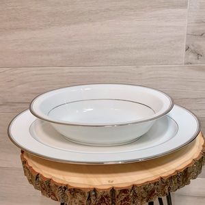 handcrafted zylstra select fine china Serving Platter and Oval Serving Bowls